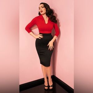 NEW Vixen pencil skirt BLACK Large